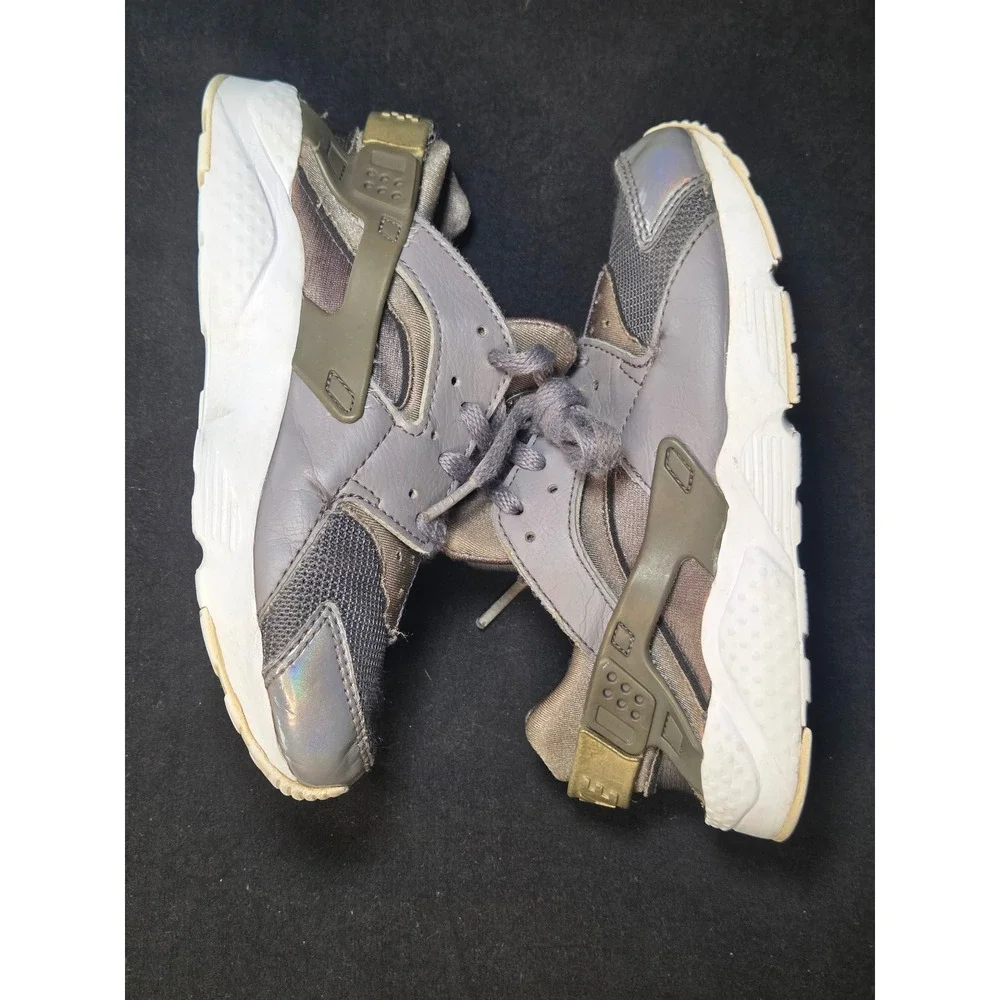 Nike Air Huarache‎ Run Kids Shoes Grey Iridescent 704950-013 Size 13C